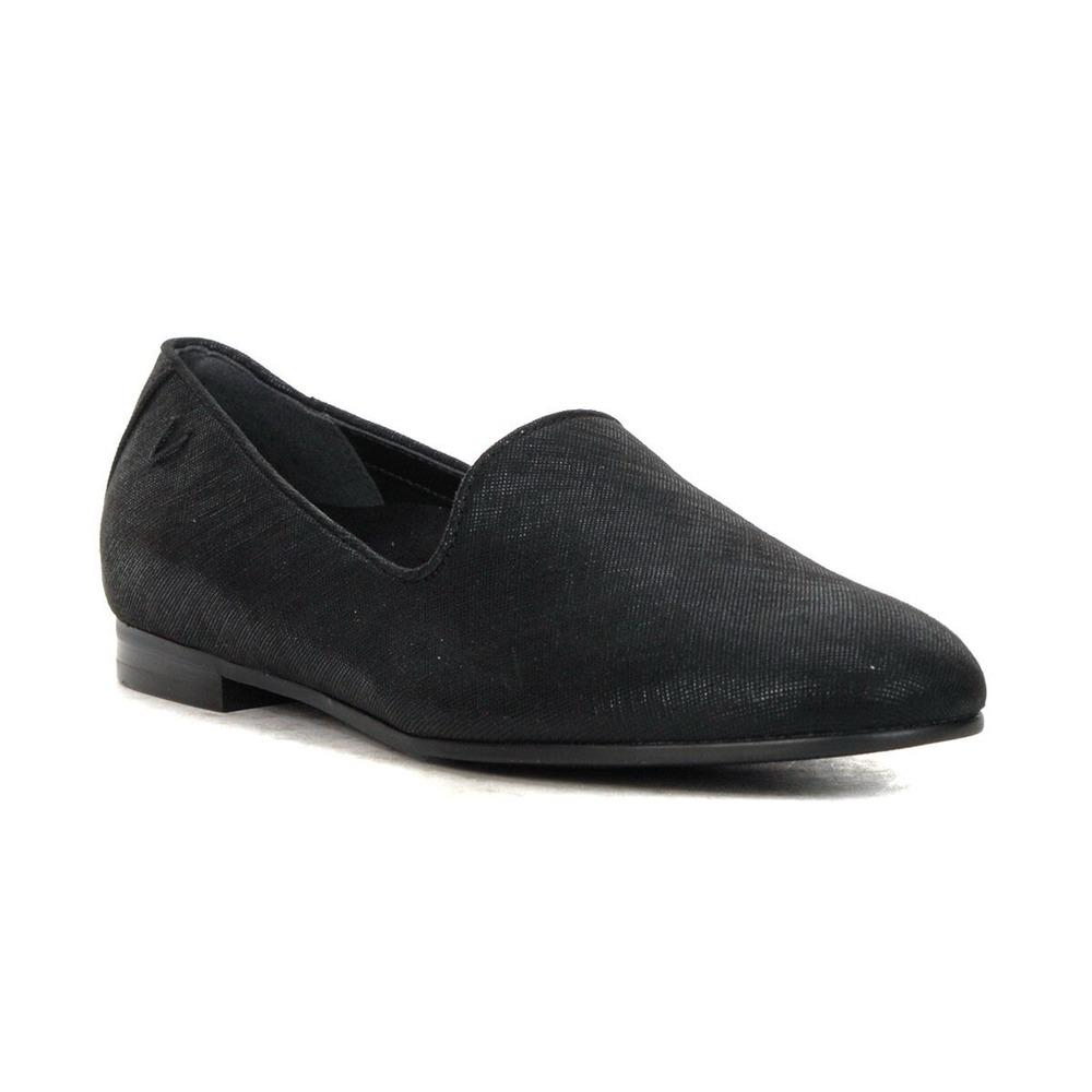 Vionic Willa II Loafer Shoe Size 8 Black Shimmer Slip On Flats Comfort Support